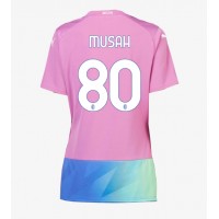 Camiseta AC Milan Yunus Musah #80 Tercera Equipación Replica 2023-24 para mujer mangas cortas